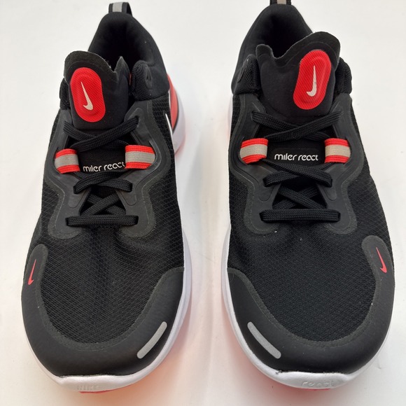 Nike Running Shoes Black Crimson React Miler CW1777 001 MENS US 9 NWOB - Picture 1 of 10